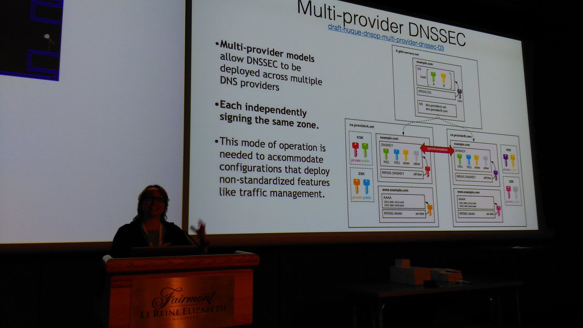 getdnsapi's tweet photo. Sara @SinodunCom presenting the various results of the DNS team at the #IETFHackathon #IETF102 #dnsprivacy #dnsoperations https://t.co/YeQsWUt9J0