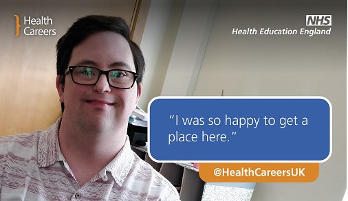 JCPinSwanseaBay's tweet photo. Maurice enjoys everything about his role in the #NHS and wouldn’t change a thing! https://t.co/YOgghvzQ5H @HealthCareersUK #NHSApprentice #NHSCareers #JobsWithAPulse https://t.co/jznXc7z0t6