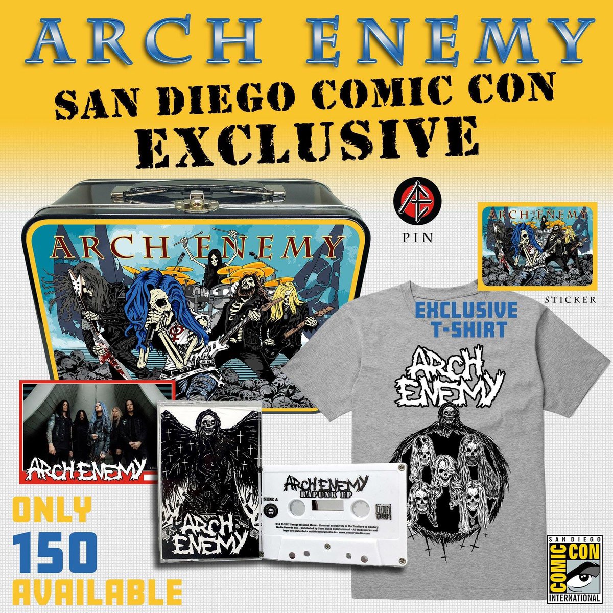 Anyone going to San Diego Comic Con or have friends going there? Make sure to pick one up! Only 150 made! Available at Booth #501! #archenemy #sdcc #sdcc2018 #sdcc18