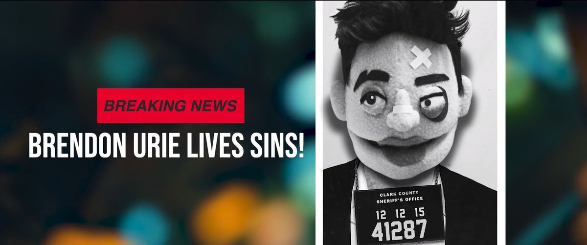 407music's tweet photo. BREAKING: @PanicAtTheDisco's head-honcho @brendonurie has been caught LIVING SINS in the newest music video for #HeyLookMaIMadeIt

Please watch the music video to learn more &amp; be safe 😱

https://t.co/sh9bKTGKDe https://t.co/PyS5rCkIFC