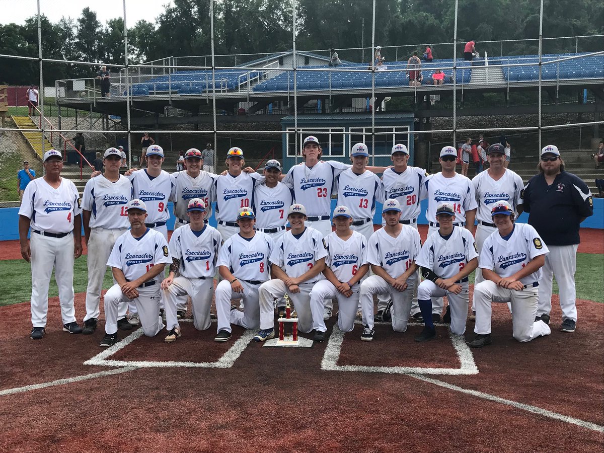 lancasterpost11's tweet photo. Lancaster Post 11 8th District League champs! Playing for District Tournament title and 2nd consecutive trip to state tournament Monday @ 7pm. https://t.co/mZTEhkQHjq