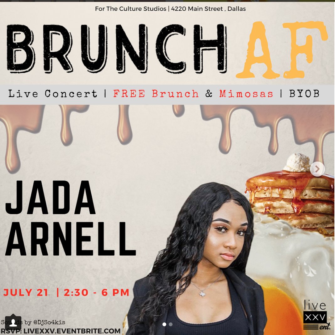 LiveXXVent's tweet photo. @jada_arnell Will be performing LIVE at #brunchaf next Saturday 😍 Her vocals are 💪🏽
7 DAY COUNTDOWN!! https://t.co/6ZfFwE9FEU