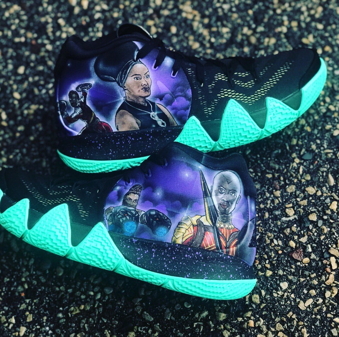 kyrie 4 black panther cheap online