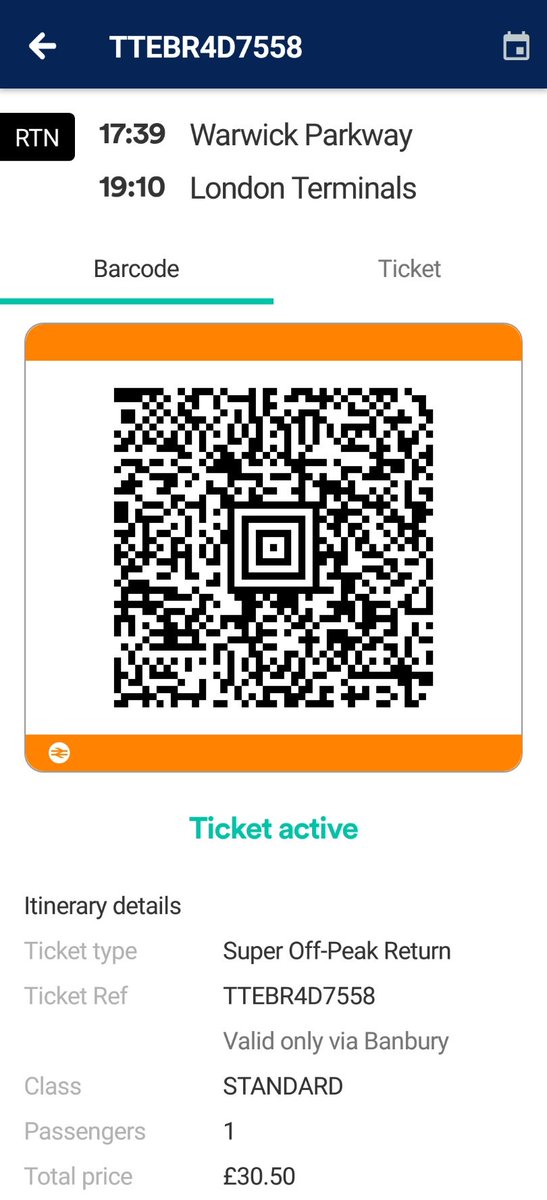 BeckyGroves's tweet photo. Hey @chilternrailway I've been delayed for 60+ minutes, which would usually mean compensation of 25% of my return ticket. Not applicable because reason for delay was a fatality (I assume suicide). Can you, instead donate £7.50 to @samaritans with me? Ta muchly. https://t.co/9Va736vuXW