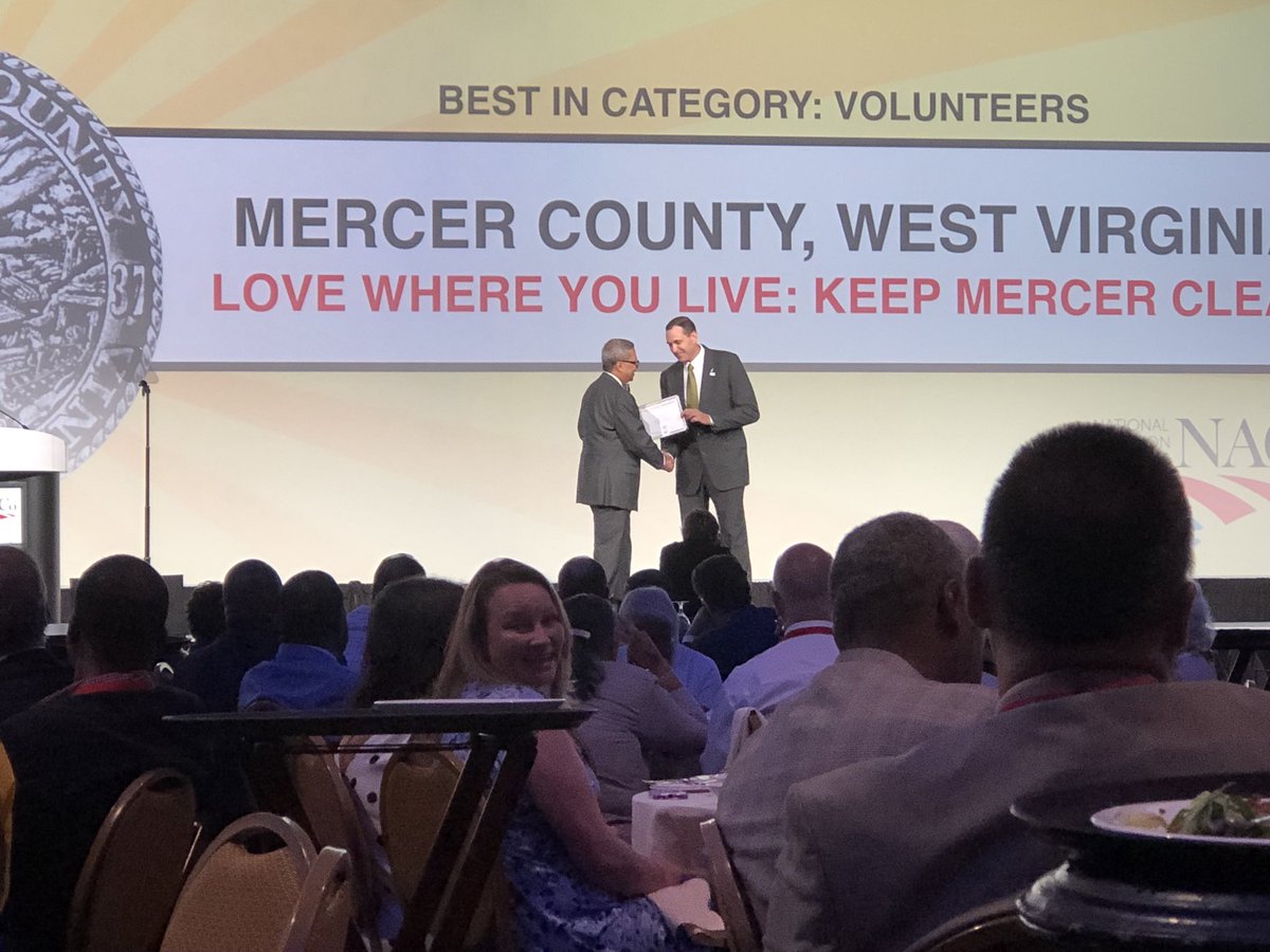 KeepMercerClean's tweet photo. Honored to receive the National award for #volunteerism @NACoTweets    #keepmercerclean https://t.co/amOFJXk9RW