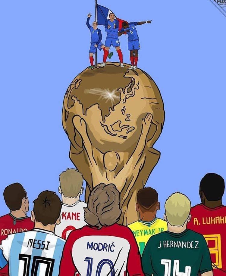 AliceVachet's tweet photo. [#CM2018 ] Ils sont venus, ils ont vu, ils ont vaincu ! #FiersdetreBleus @equipedefrance @KMbappe @nglkante @AntoGriezmann @paulpogba @raphaelvarane https://t.co/TISTRz3iy6