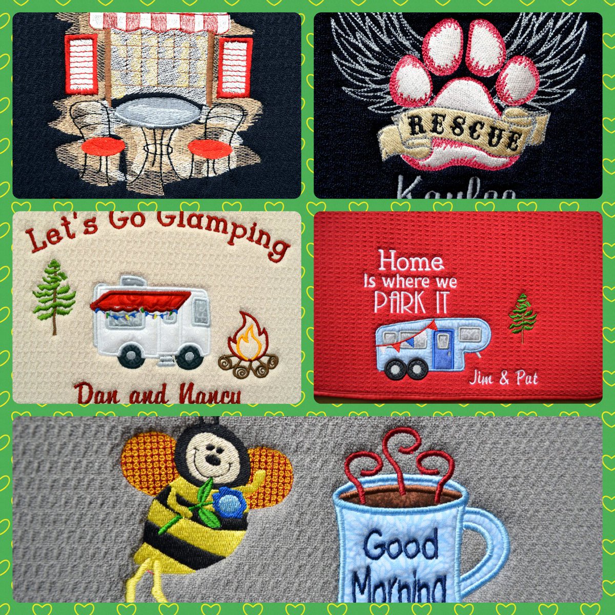 Camping and pet gifts. PERSONALIZED. etsy.com/shop/NotMomsEm… … …. Dish Drying Mats, RV Dish Drying Mats, Flour Sack Towels, Pet Placemats, Coffee Pot Mats, and more. My items will make you smile :) #pottiteam, #Etsy, #Etsymnt #teamlove #handmade #Dishmats