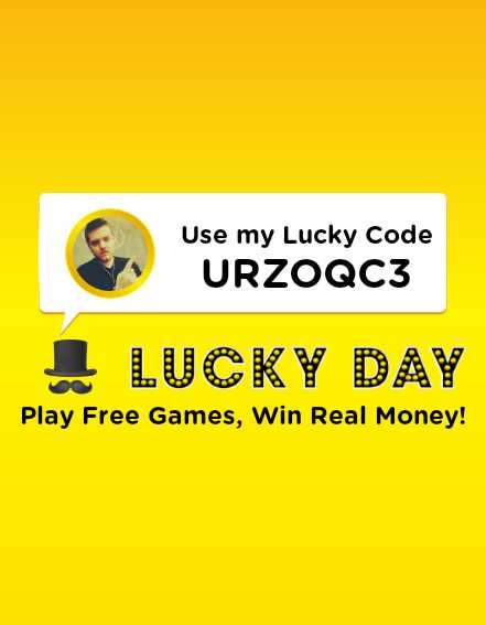 TestApps12's tweet image. With @LuckyDayApp, every day is a chance to win real money and prizes by playing FREE games! Use my Lucky Code &apos;URZOQC3&apos; to get started
Entrez le code &apos;URZOQC3&apos;  luckyday.app.link/HBUkUGBZzO