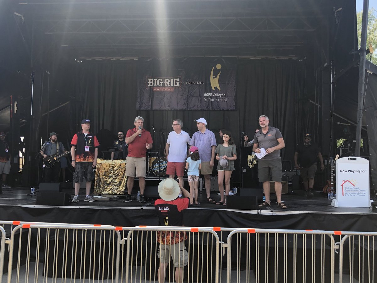 So fortunate and humbled to have shared the stage at <a href="/BigRigBrewery/">BIG RIG BREWERY</a> presents HOPE Volleyball SummerFest with <a href="/JimWatsonOttawa/">Jim Watson</a> <a href="/JohnFraserOS/">John Fraser</a> <a href="/RiverWardRiley/">Riley Brockington</a> <a href="/DSchellenberg/">David Schellenbërg</a> 
Thank you all for your support of our great event #HOPEOttawa