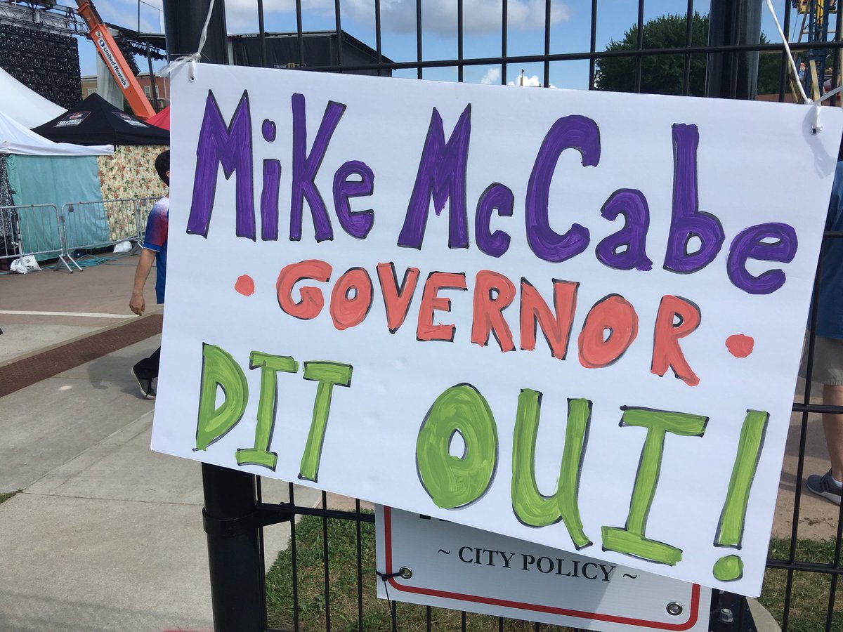 NicholsUprising's tweet photo. Linguistically-savvy campaigning by @McDenimRebel backers at Madison’s La Fête de Marquette. https://t.co/IXRRTY3BQb