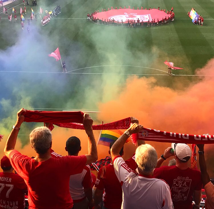 mcsfantos's tweet photo. At Red Bull Arena on Saturday with two new soccer fans at their first MLS match! They’ll be back again and again for sure. ⚽️ #RBNY #NYvKC #RBNYvSKC #MLS #RedBullArena #AmericanSoccer #GrowSoccer #TheBeautifulGame https://t.co/h4P2gTfYFf
