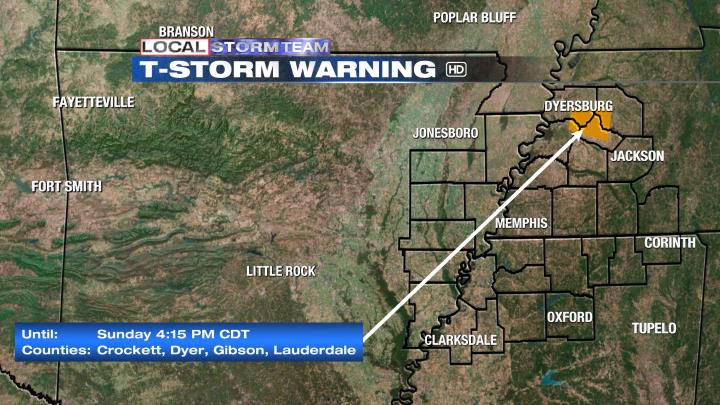 LocalStormTeam's tweet photo. A Severe T-Storm Warning is in effect for the counties below. #localmemphis https://t.co/xdkzZRxLaP