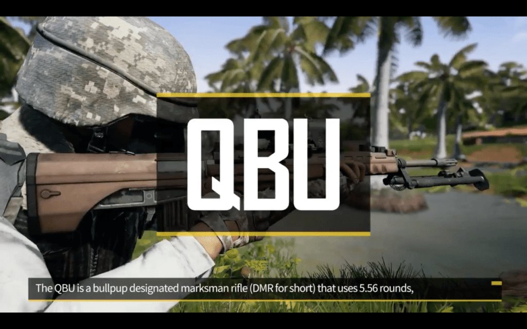 ট ইট র ポチンキ速報 Pubg 新武器 Qbu はマークスマンライフルでこのゲームで一番弾速が早い 公式からqbuについての情報が公開 Pubg T Co 5agsgpfwhz