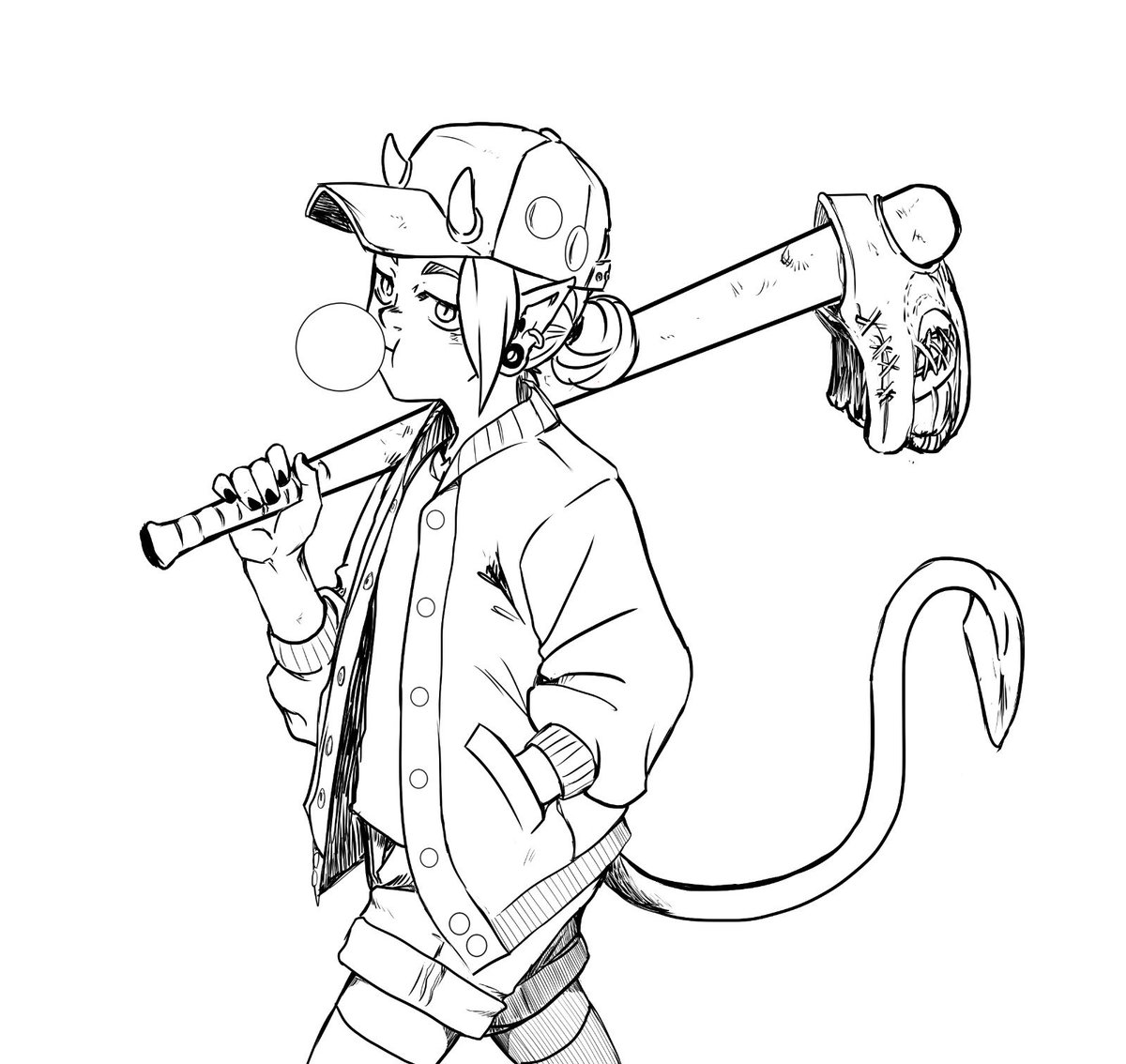 InsomneArts's tweet photo. Inkeando digitalmente~ #wip #digital #digitalart #illustration #manga #draw #drawing #ink #inkdigital https://t.co/8koay9mquE
