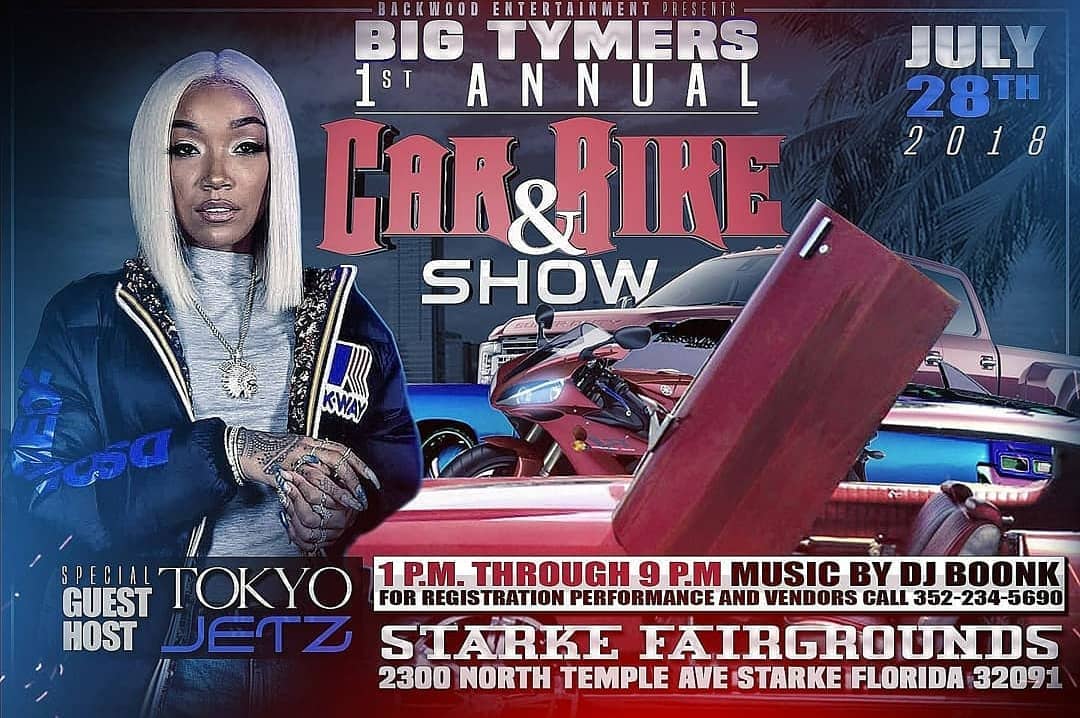 OGPO352's tweet photo. ME AN @REALTOKYOJETZ WILL AT THE
#bigtymers 1ST ANNUAL #car & #bike SHOW HELD AT
THE STARKE FAIR GROUNDS
#theone #lilpo352👽
#grandhustle #toykojetz
#TEAMCHEF🍴 #FloridaCulture #gethowilive #sunshinestate #NewFlorida #BlackBusinesses #ripxxxtentacion #FreeJackboy #FreeKodak https://t.co/DpMUYcntiT