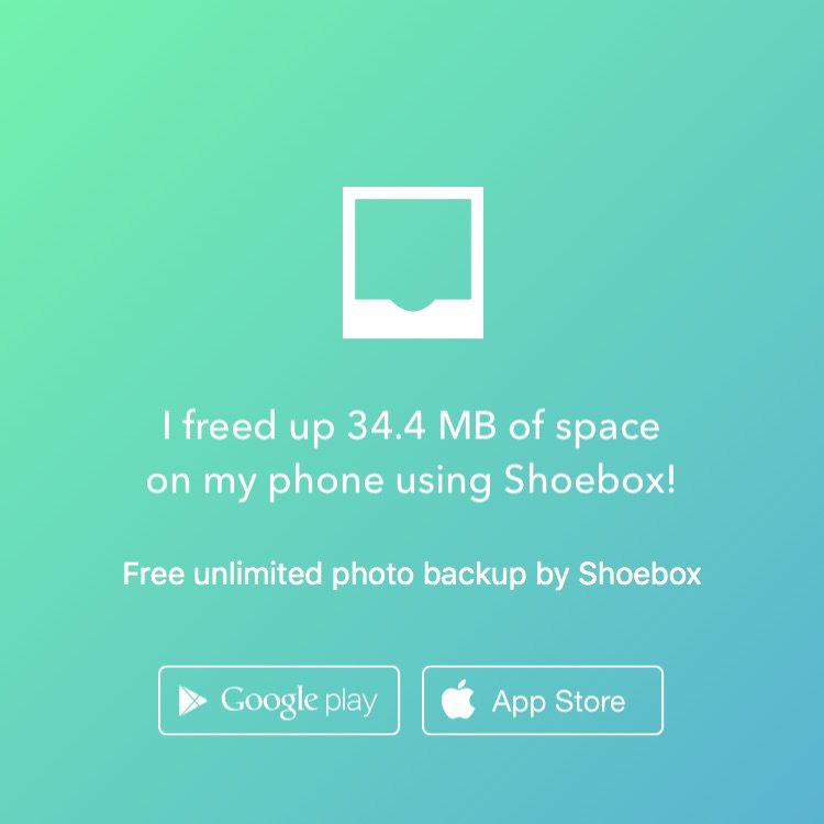 I freed up 34.4 MB of space on my phone using Shoebox! https://t.co/inRLxVMp5v https://t.co/wwWrHsmvEI