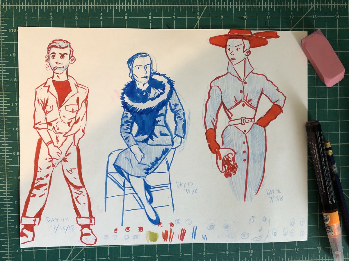 lorryjamison's tweet photo. More sketching! The 1950’s have a lot of fun reference to draw
.
.
.
.
.
#willjamison #willjamisonart #sketches #sketching #sketchbook #sketch_daily #draweveryday #drawsomething #1950s #1950sfashion #inkdrawing #coloredink #coloredinkpens #fashionillustration https://t.co/SHckdoGdjZ