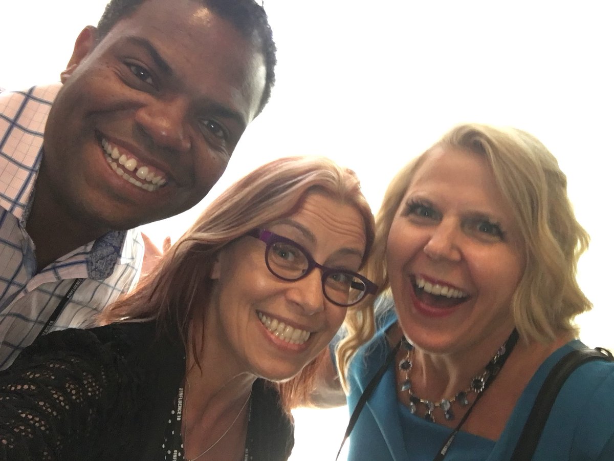 NoraBurns's tweet photo. Love these amazing people - both are also on the Board of Directors for the National Speakers Association - Colorado. #influence18 #nsaco Jason Harris, me, and Rebecca Barth @RebeccaRejoices https://t.co/H6YxFF7SQ4