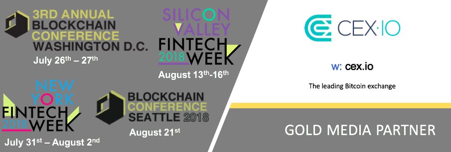 fintech_usa's tweet photo. @cex_io, thanks for being a gold media partner! Excited about this! Everyone, check them out and buy tix for the conference closest to you! #Blockchain #FinTech https://t.co/BdXzugiPnR