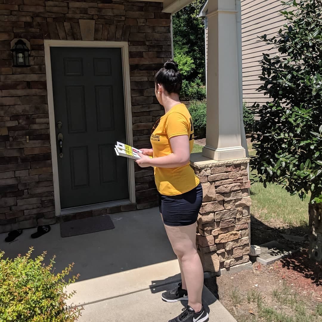 NCYoungGOP's tweet photo. The NC YR's were happy to help @chrismalone3 together with the @DCYRs who came out in full force! We had a lot of fun with them this weekend door knocking and hope to see them again in the fall! #TeamMalone #DCYR #NCFYR https://t.co/5TwUs6zz5m