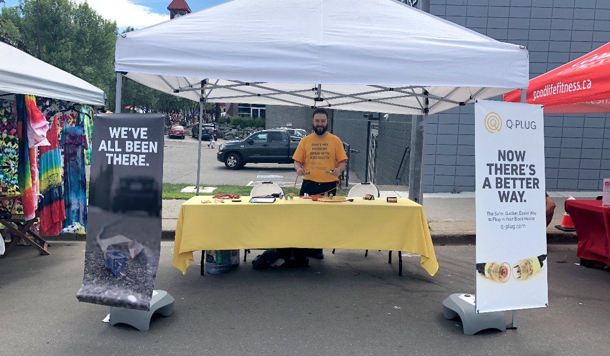 QPlug1's tweet photo. We're still at Summerfest until 5pm. Come down and check out all the local vendors, such a good buzz here today, proud to be a local.  https://t.co/MbzdTO5kQ9 https://t.co/kEv8qVHg8b