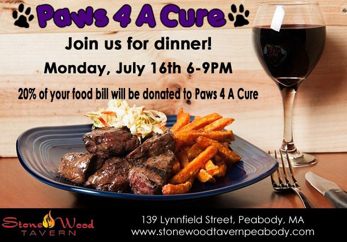 Paws4ACure's tweet photo. Dine and Shine 4 A Cure. Check out our latest newsletter! #paws4acure #paws #p4ac #stonewoodtavernpeabody #paparazzijewelry https://t.co/6p2UN4ziVR https://t.co/DdFNwN0rO8