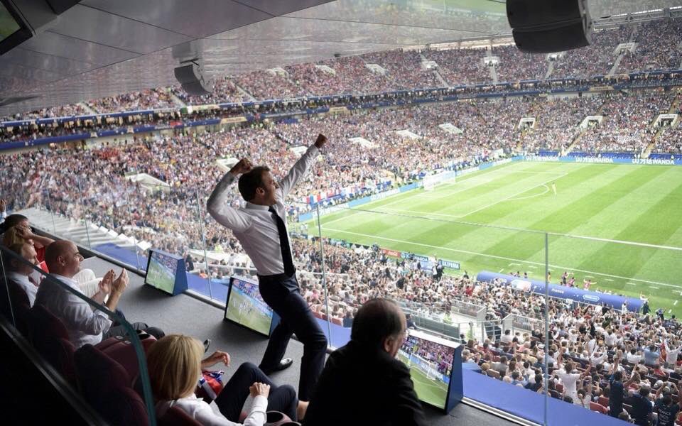 DjBeebs's tweet photo. @EmmanuelMacron is the #Extra #FrenchTrudeau We’ve always wanted.

#FRAvCRO | #WorldCupFinal https://t.co/nllrsiGrtW