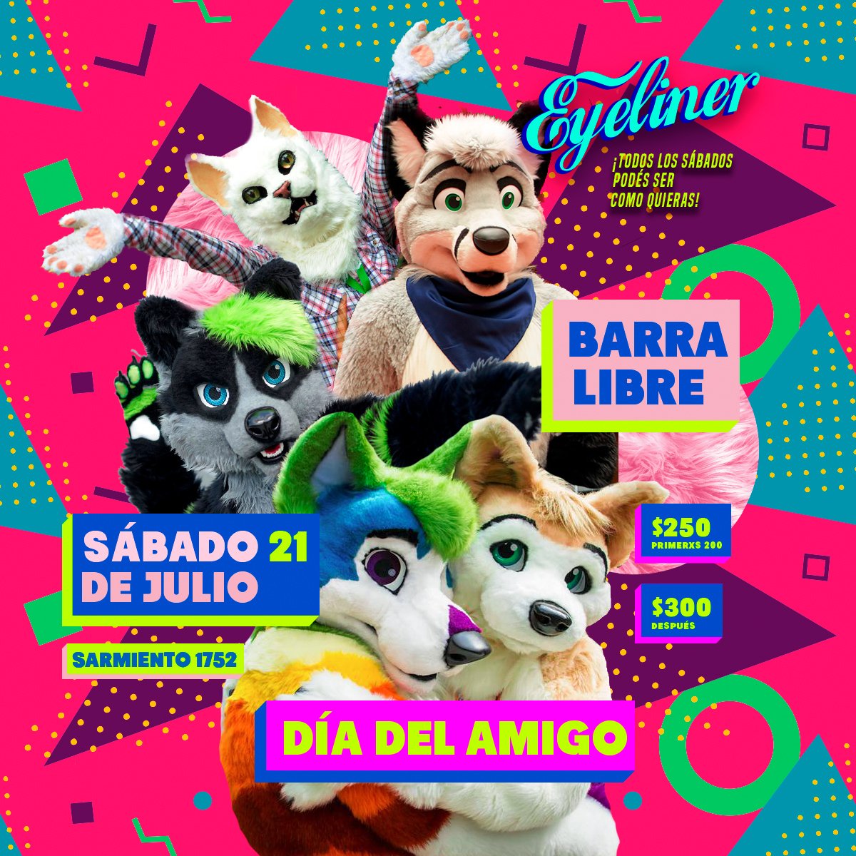 ★ ¡ESTE SÁBADO 📆 21/JUL FESTEJAMOS EL 👫 #DIADELAMIGX 👬 TODXS JUNTXS EN #HAYLAINER 💕! ★

+info: eyel.in/Evento