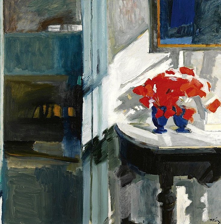 elialise's tweet photo. Still life with red flowers
Panayiotis #Tetsis
Greek, b. 1925 https://t.co/H0qCP7AUXo
