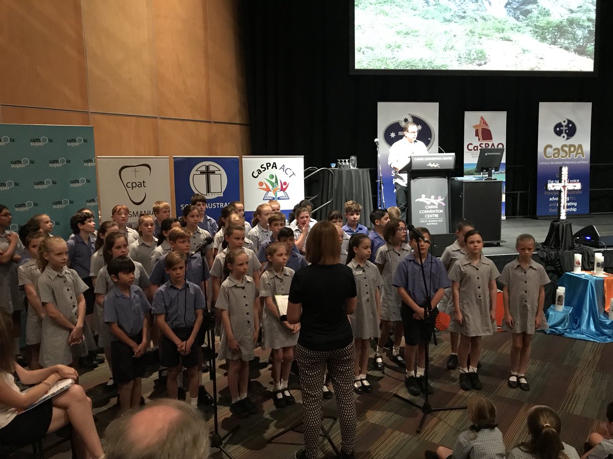 CaSPA2018's tweet photo. A beautiful start to Day 2 - our Primary schools celebrate our morning liturgy @CaSPA2018 https://t.co/Vvv5ELLKYK