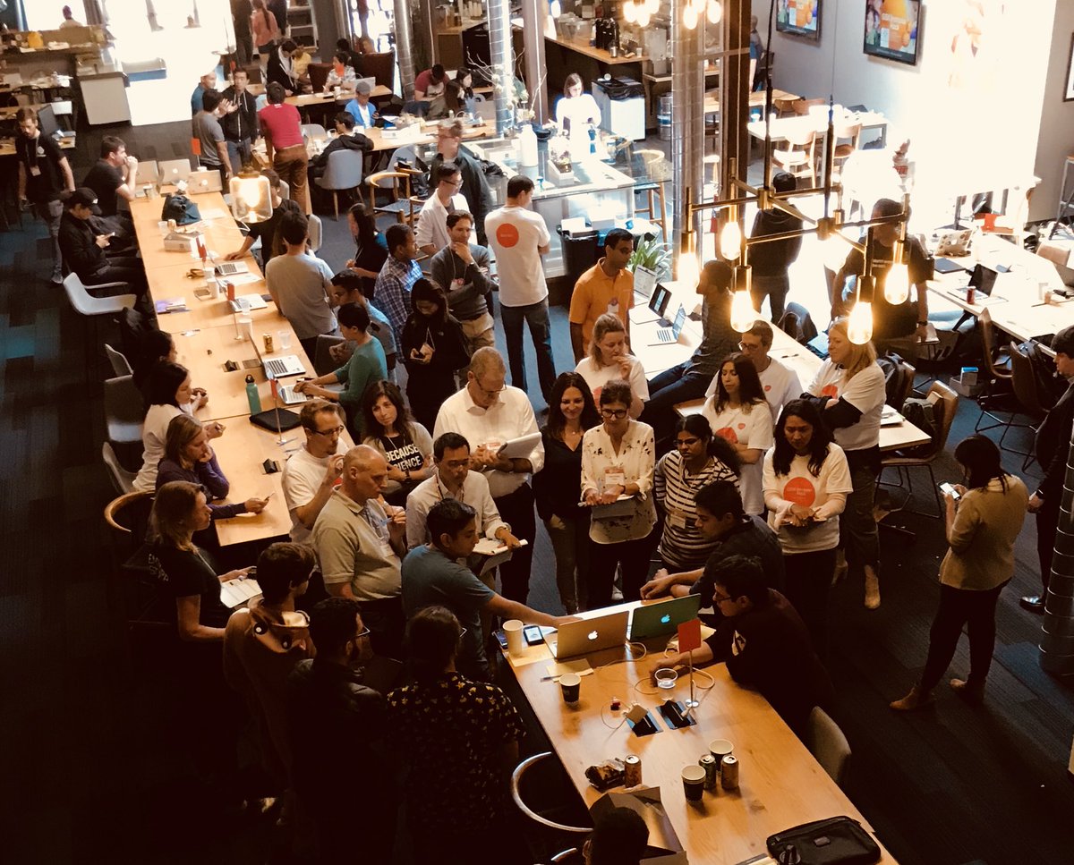 bemyapp's tweet photo. Judging has begun! Can’t wait to check out all the projects at the #ImmunoHack! https://t.co/qkbs4lHpGT