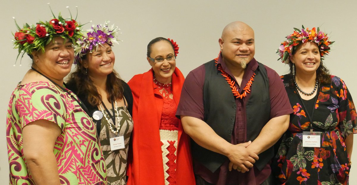 Smiles all 'round with Associate Minister of Education Hon. Jenny Salesa and David Tua at Ama Takaloa PPTA Pasifika conference #PasifikaFono #bringoutthebest