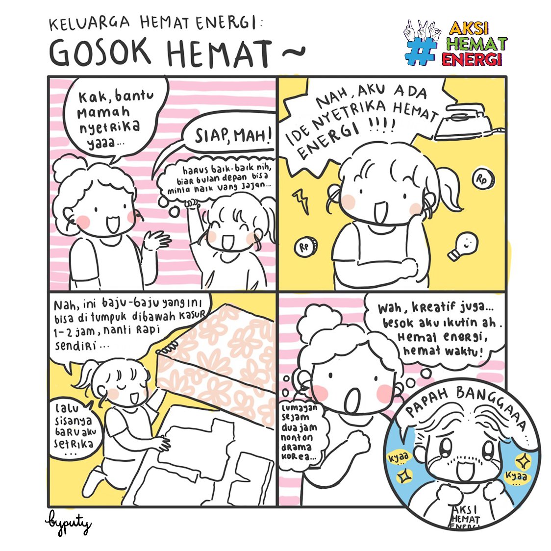 Ditjen EBTKE On Twitter 2 Keluarga Hemat Energi Puty Di Komik