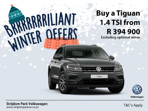 StrijdomVW's tweet photo. Chase away the Monday Blues with this Brrrrrrrrilliant offer!
Buy a New Tiguan 1.4 TSI from R394 900!

011 795 5082
https://t.co/g0U29HRMjI

T&amp;C`s apply
Excluding optional extras. https://t.co/aAWT7saIvX