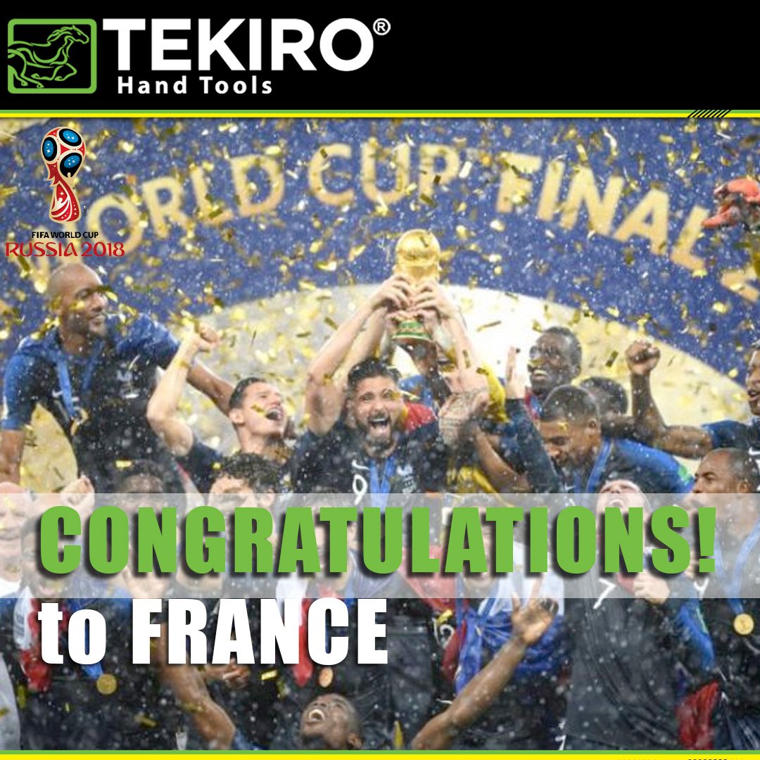 Tekiro_Tools's tweet photo. Selamat untuk Team Perancis yang telah menjadi Juara Dunia Sepakbola 2018.
#tekiro #tekirotools #tekiroindonesia #handtools #tools #teknik #bangunan #otomotif #rumahtangga #bengkel #perkakas #tang #obeng #kunci #palu #kunciringpas #palu #gergaji #pahat #dongkrak #kunciL #topbrand https://t.co/Z9r4ewCRnX