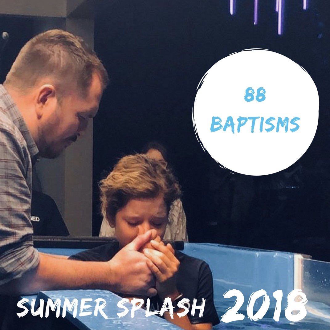 cplacechurch's tweet photo. This weekend we celebrated with 88 people who took their next step in their relationship with Christ through baptism! We believe that every number represents a person, every person represents a story, and every story matters to God!
—
#SummerSplash2018 #ChristPlaceChurch https://t.co/ToWjzm2XA1
