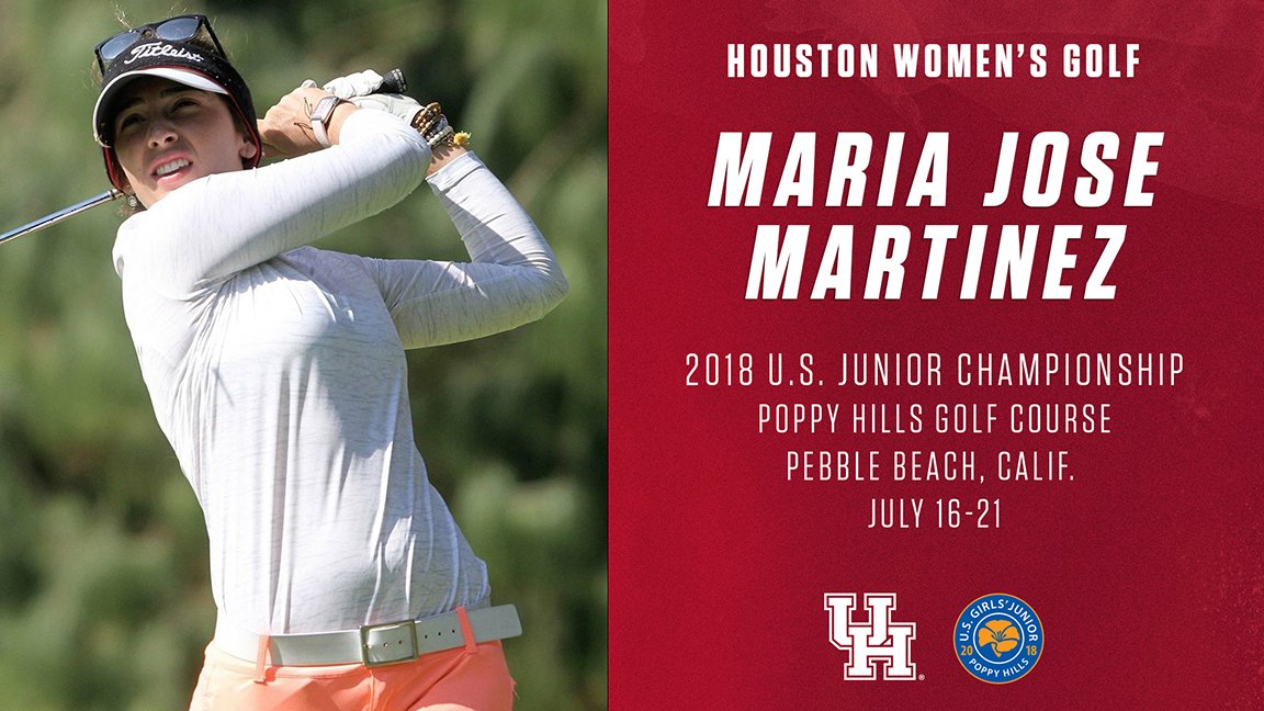 GOOD LUCK to incoming freshman Maria Jose Martinez <a href="/majo1801/">MajoMtz</a> as she tees off in #USGirlsJunior Championship on MONDAY

Off No 10 at 10:28 am CDT at <a href="/poppyhillsgc/">Poppy Hills GC</a>

• 156 golfers
• 2 rds of stroke play through Tuesday
• Top 64 advance to match play

READ: uhcougars.com/sports/w-golf/…
