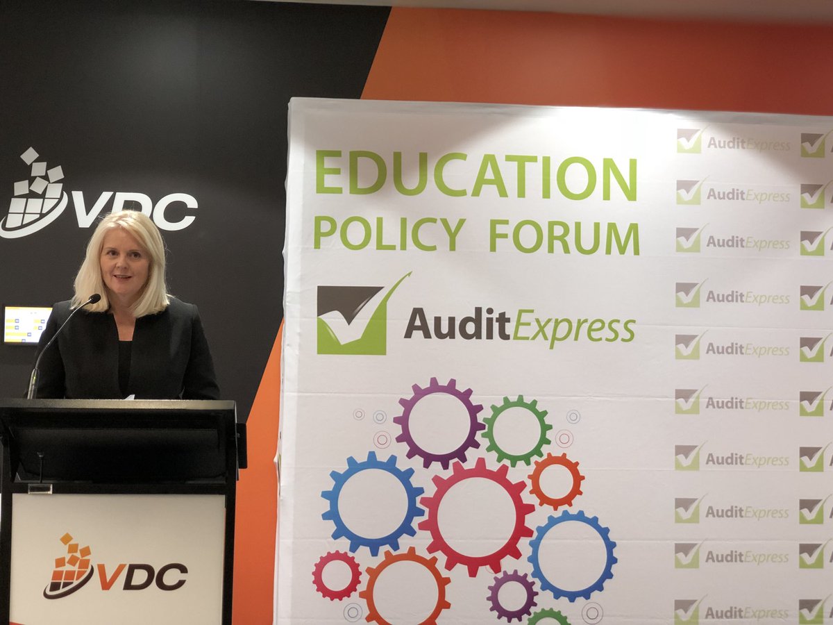 audit_express's tweet photo. Assistant Minister for Voc Ed & Skills @karenandrewsmp takes the stage here at the #VETpolicyforum #VocEd #VETsector #VETreform https://t.co/WcggVWLLDs