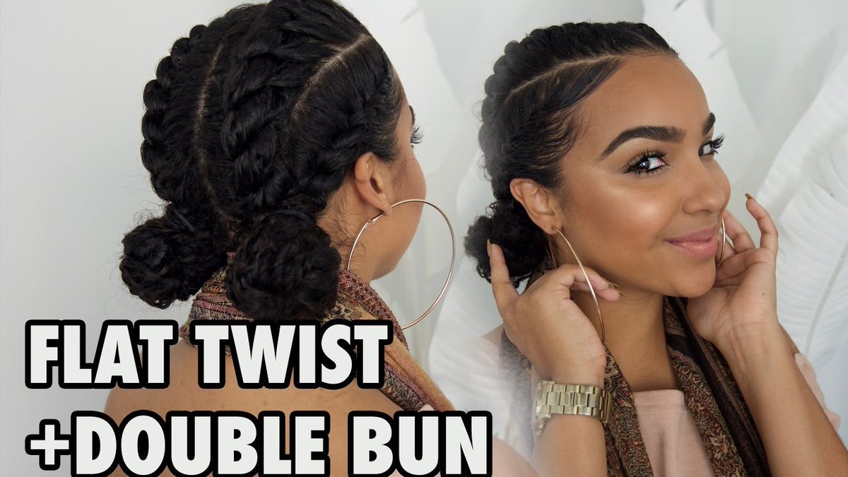 BlackHairInfo's tweet photo. FOR WORK + SCHOOL + GYM Flat Twists with Bun Hairstyle! [Video] #doublebun  https://t.co/23Vvf2y9gW https://t.co/QyZWNpY7d2