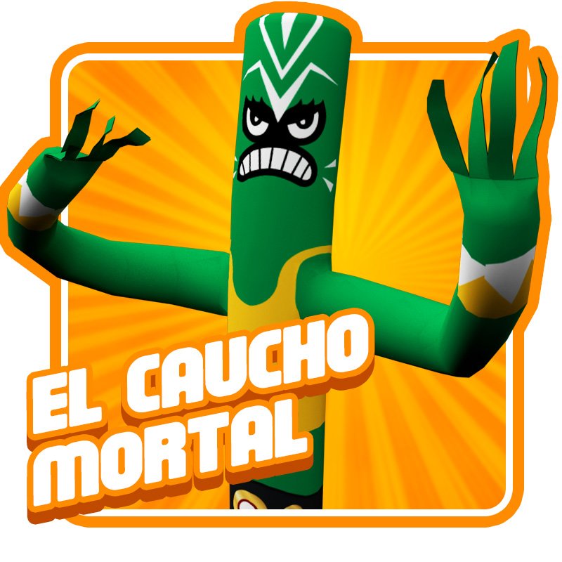 Inflatality's tweet photo. Next boss in the #inflatality singleplayer campaign - El Caucho Mortal. A deadly Luchador, fierce and merciless. https://t.co/1FjT5hUzwP
