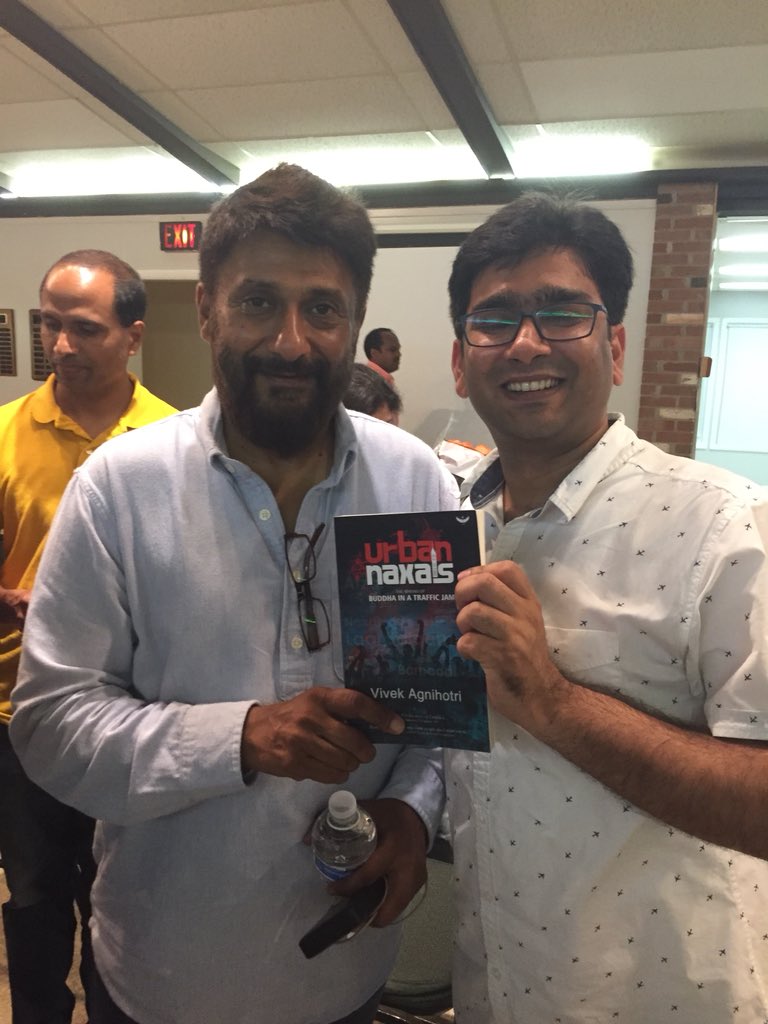 @vivekagnihotri Sir, it was a delight to have you amongst us and speak about #UrbanNaxals #USBookTour
