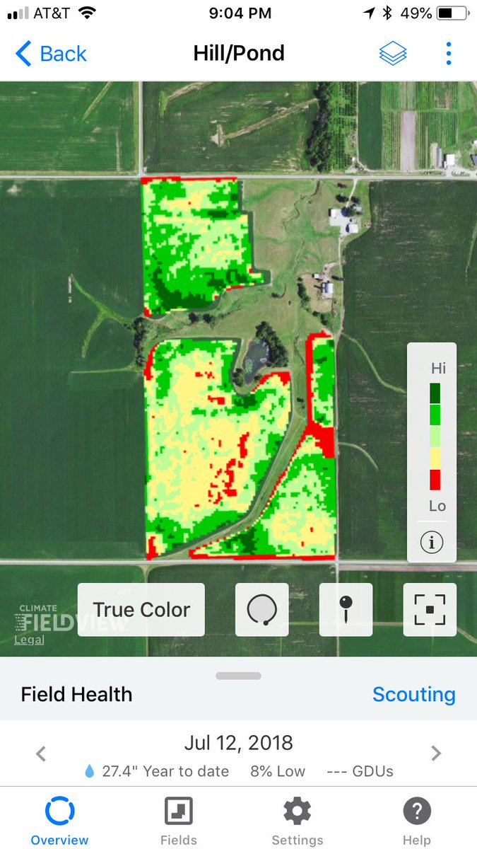emondhinkFH05's tweet photo. Imagery taken 1 week apart. Corn was sprayed with Headline Amp on June 7th. Feeling good about that decision now. https://t.co/bZM2RrHNDu