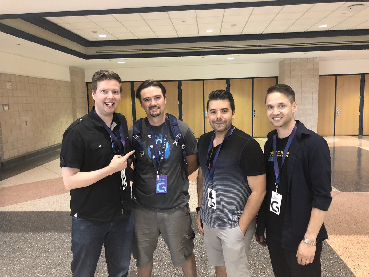 Malleus's tweet photo. @gibsonfilms @franmirabella @DestinLegarie @FireteamChat Great meeting you guys for the first time and helping a great charity in the process. Keep up the good work on the show and let me know if you ever need a fireteam member on Xbox. :) Safe travels! https://t.co/ur485bAnWg