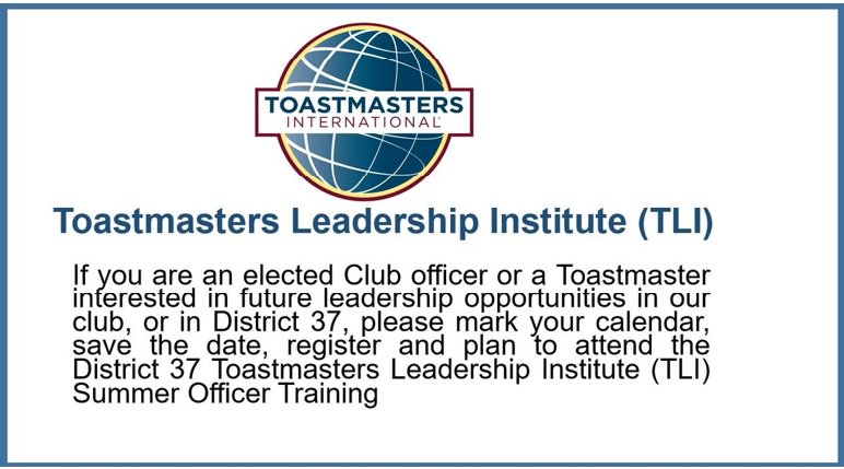 NCPLToastmaster's tweet photo. 7/21/2018: COUNTDOWN TO @ToastmastersD37 Division G #TLI  ATTEND ,LEARN &amp;  REPRESENT our Club . Register @ https://t.co/SzmORL7GdQ https://t.co/JDKtczfAv2