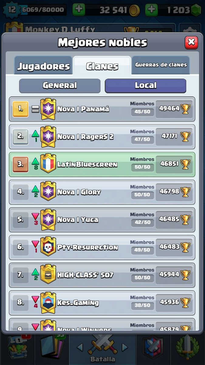 #Record | 🏆Récord de Copas🏆
Latinos esperamos superar nuestro récord de Copas esta temporada de 47k. Si alguno esta interesado en entrar es bienvenido. Activos en guerra, top ladder, competitivos, grupo de wats.