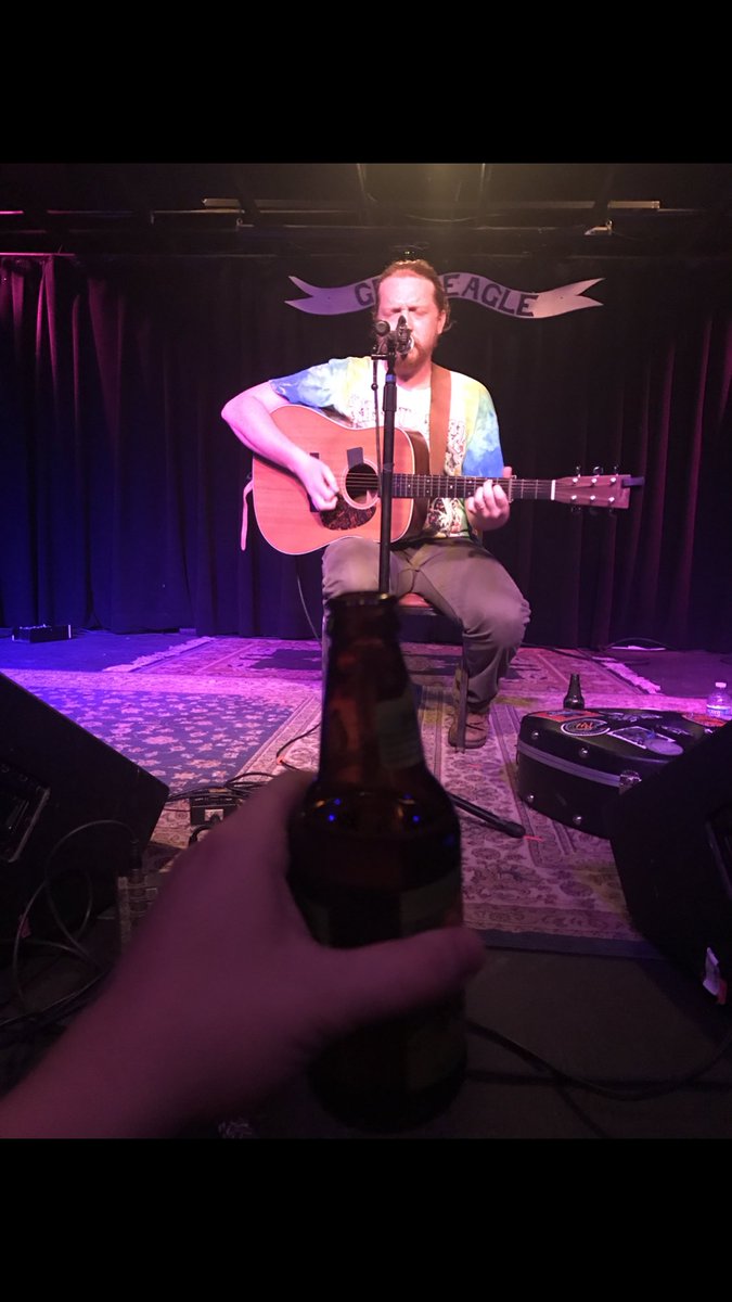 dbarnette12's tweet photo. Stoked for Tyler Childers that he’s getting so much recognition and new fans, but also kinda upset. Been on him forever. Got to see him this close a year ago with @b_powers24 and @The_Ram_13. One of those things that won’t happen again now that he’s blowing up. #RealDamnDeal https://t.co/VfGDqVPKav