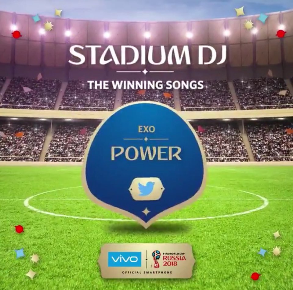 EXO의 히트곡 ‘Power’가 2018 러시아 월드컵 결승전을 뜨겁게 달궜습니다! 
FIFA 월드컵 공식 트위터에서 진행된 ‘월드컵 4강전에서 듣고 싶은 노래’ 투표 1위를 차지한 ‘Power’로 월드컵의 열기가 한층 뜨거워졌습니다🔥👍

#EXO #weareoneEXO #EXOPLANET #Power #EXO_Power #FIFAStadiumDJ #WorldCup