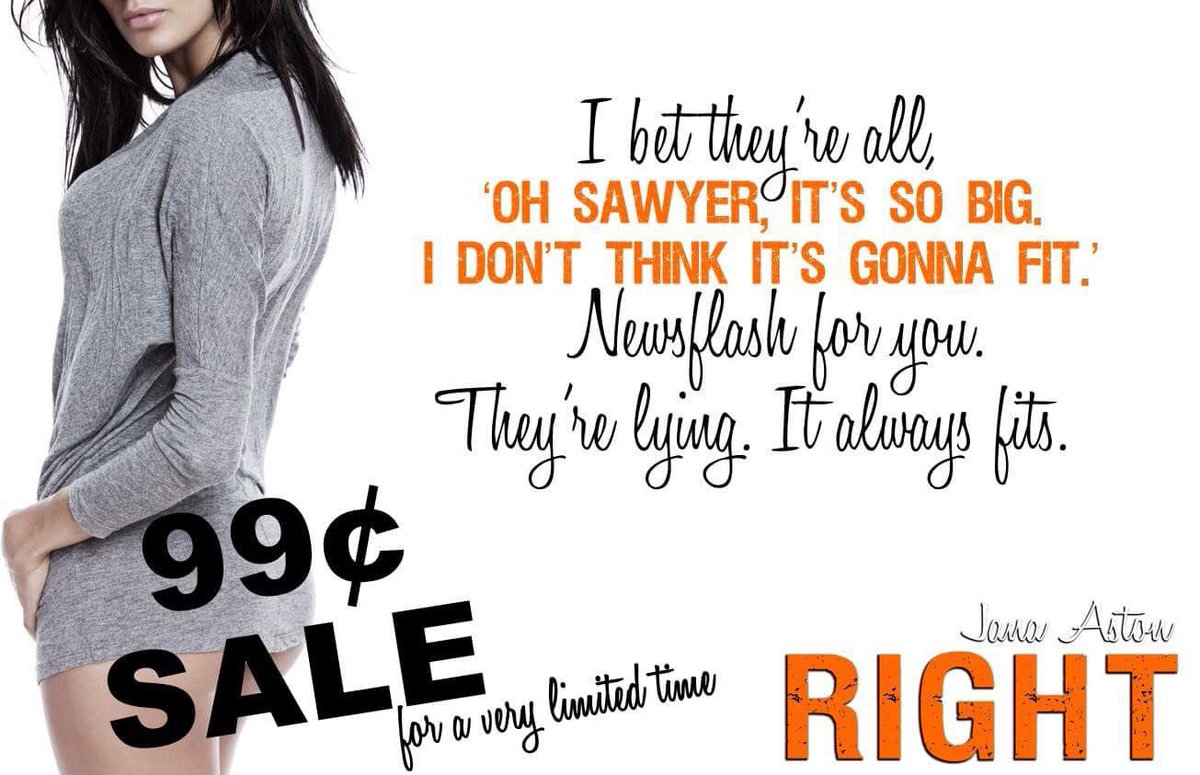 Get RIGHT by New York Times &amp; USA Today bestselling author @JanaAston for only 99¢ for a LIMITED TIME!
Find out why readers say that RIGHT is Romantic Comedy at its BEST!
Download today for only 99¢!
Amazon - amzn.to/2JlZ047
iBooks: apple.co/2mglLgt