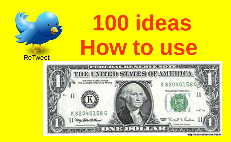 pandoraThesis's tweet photo. 100 ideas to sue 1$ https://t.co/LRhVwCXmG2 #ideas #1dollar #business https://t.co/9S917b8K67