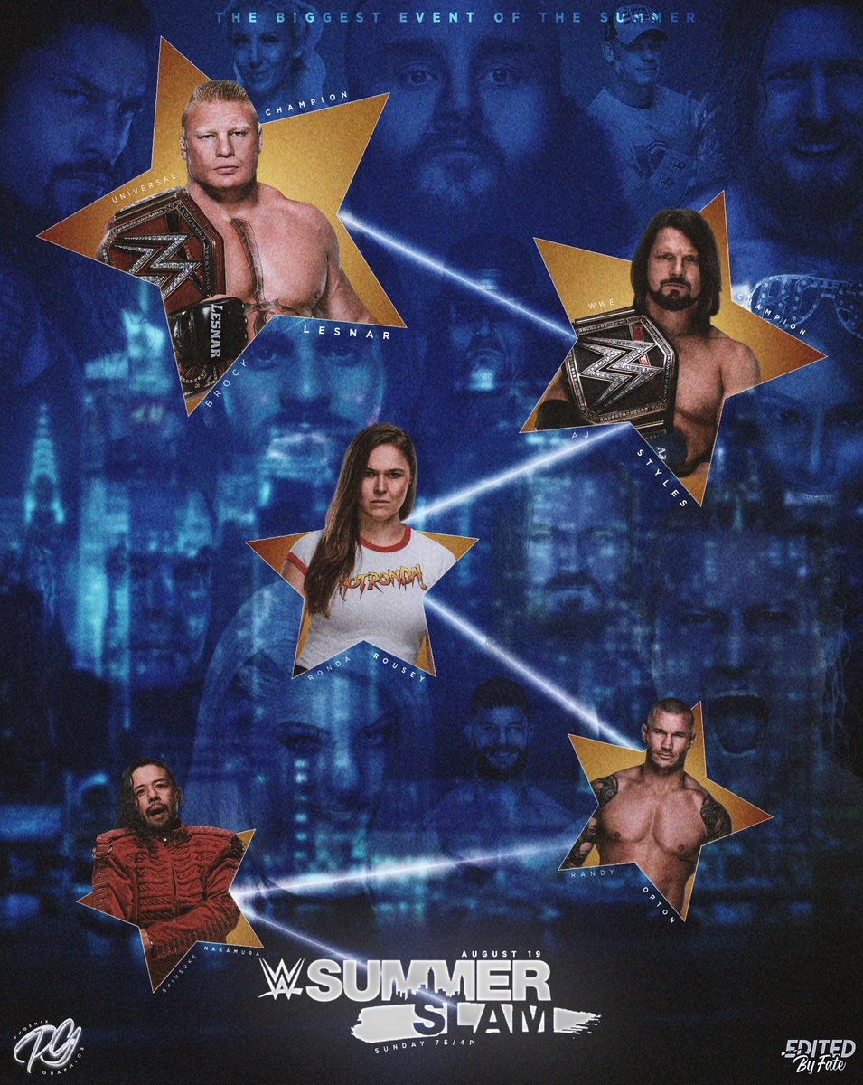 fieryfreaknix's tweet photo. The Biggest Event of the Summer | SummerSlam '18 | collab w/ @EditedByFate
โช#ProWrestling #Wrestling #WWE #WWEUniverse #RAW #SmackDown #WWENXT #NXT #SummerSlam #Poster #Design #Artwork #Edit #WWEEdit #FanArt #WWEFanArt #Collab #PhoenixGraphics #EditedByFate https://t.co/bQyY7y6OvZ